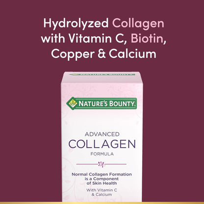 自然之寶高級膠原蛋白配方，有助於正常膠原蛋白形成，有助於修復結締組織，支持免疫功能和紅血球形成，片劑，115.9 克