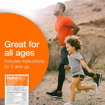 Hydralyte 电解质补水粉，橙色，10 片装