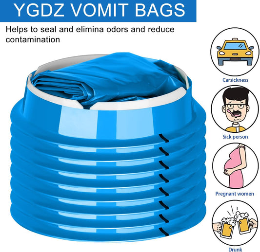 呕吐袋 一次性便携式呕吐袋 1000ml 呕吐袋 一次性防漏呕吐袋 呕吐袋 孕吐 晕机 旅行 晕车 10个装