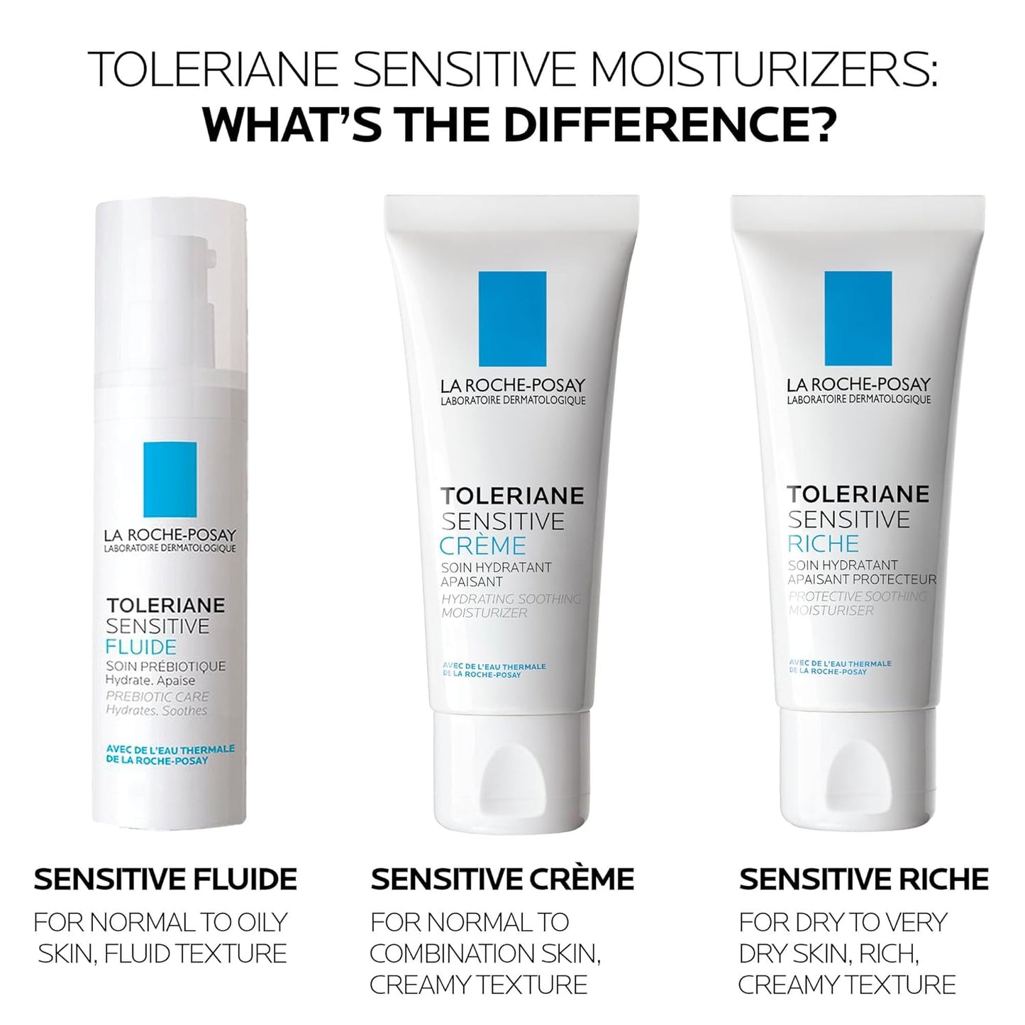 La Roche Posay Face Cream & Body Lotion BUNDLE, Toleriane Sensitive Cream & Lipikar Baume LIGHT AP+M, Hydration for Face & Body, Suitable for Sensitive, Dry to Very Dry Skin, Fragrance-Free