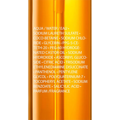 La Roche-Posay Face Cleanser with Pure Vitamin C, Purifying Face Wash to Hydrate Skin with Vitamin C & BHA, Tightens Pores & Boosts Radiance, Safe for All Skin Types, Dermatologist Recommended, 200mL