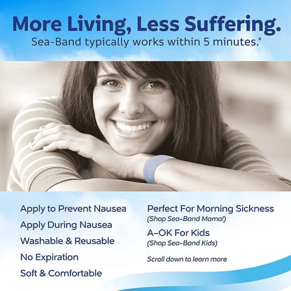 Health Life Sea-Band Mama 腕帶，緩解噁心，1 對