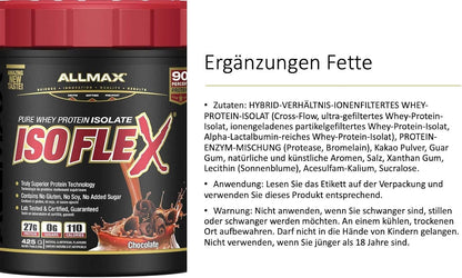 ALLMAX Nutrition - ISOFLEX - 100% Ultra-Pure Whey Protein Isolate - Chocolate - 1 Pound
