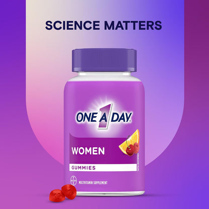 每日一片女士複合維生素軟糖 - 每日補充女性所需維生素軟糖，含維生素 A、C、D 和鋅，有助於增強免疫功能，含生物素，有益於頭髮、皮膚和指甲健康，60 粒軟糖