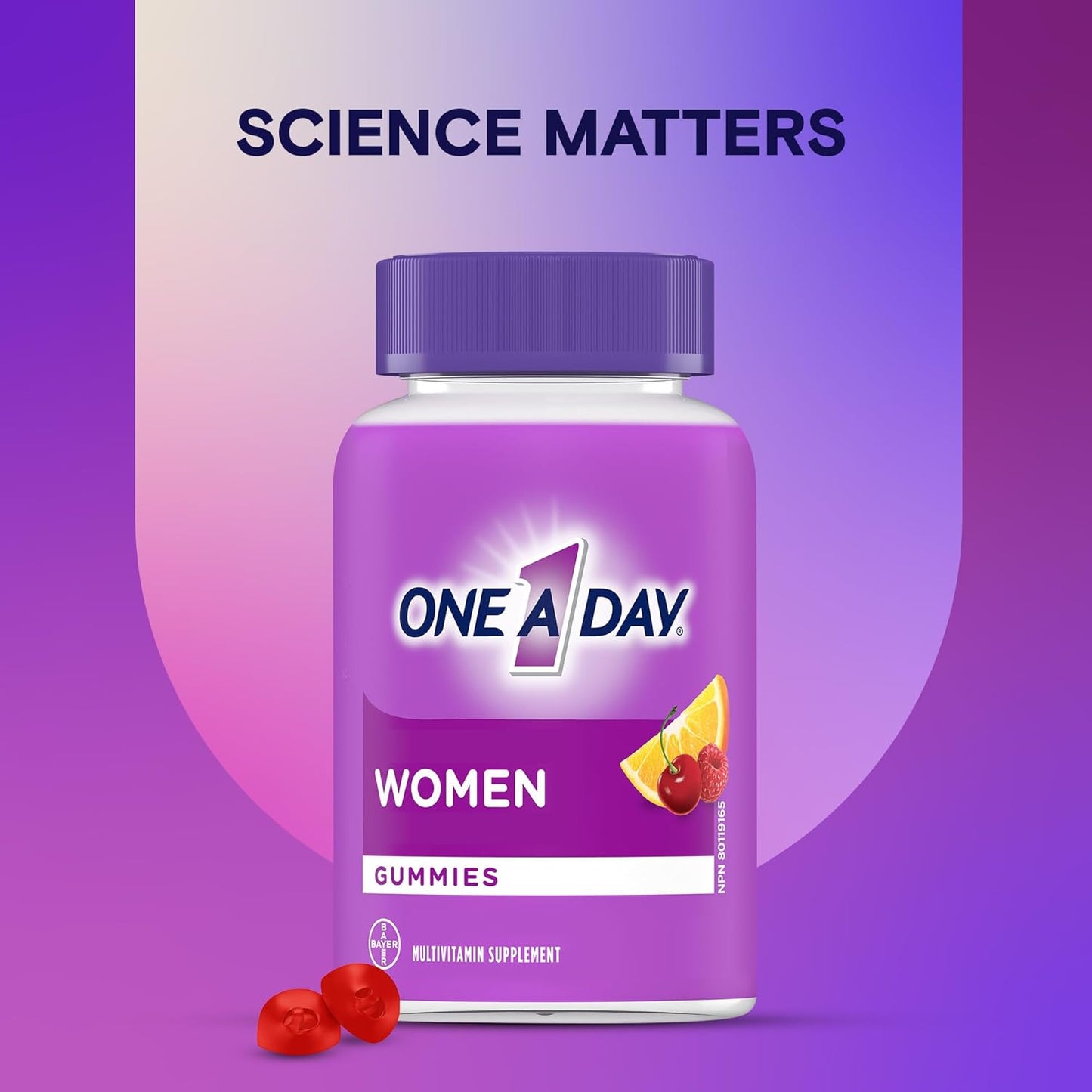 每日一片女士复合维生素软糖 - 每日补充女性所需维生素软糖，含维生素 A、C、D 和锌，有助于增强免疫功能，含生物素，有益于头发、皮肤和指甲健康，130 粒软糖