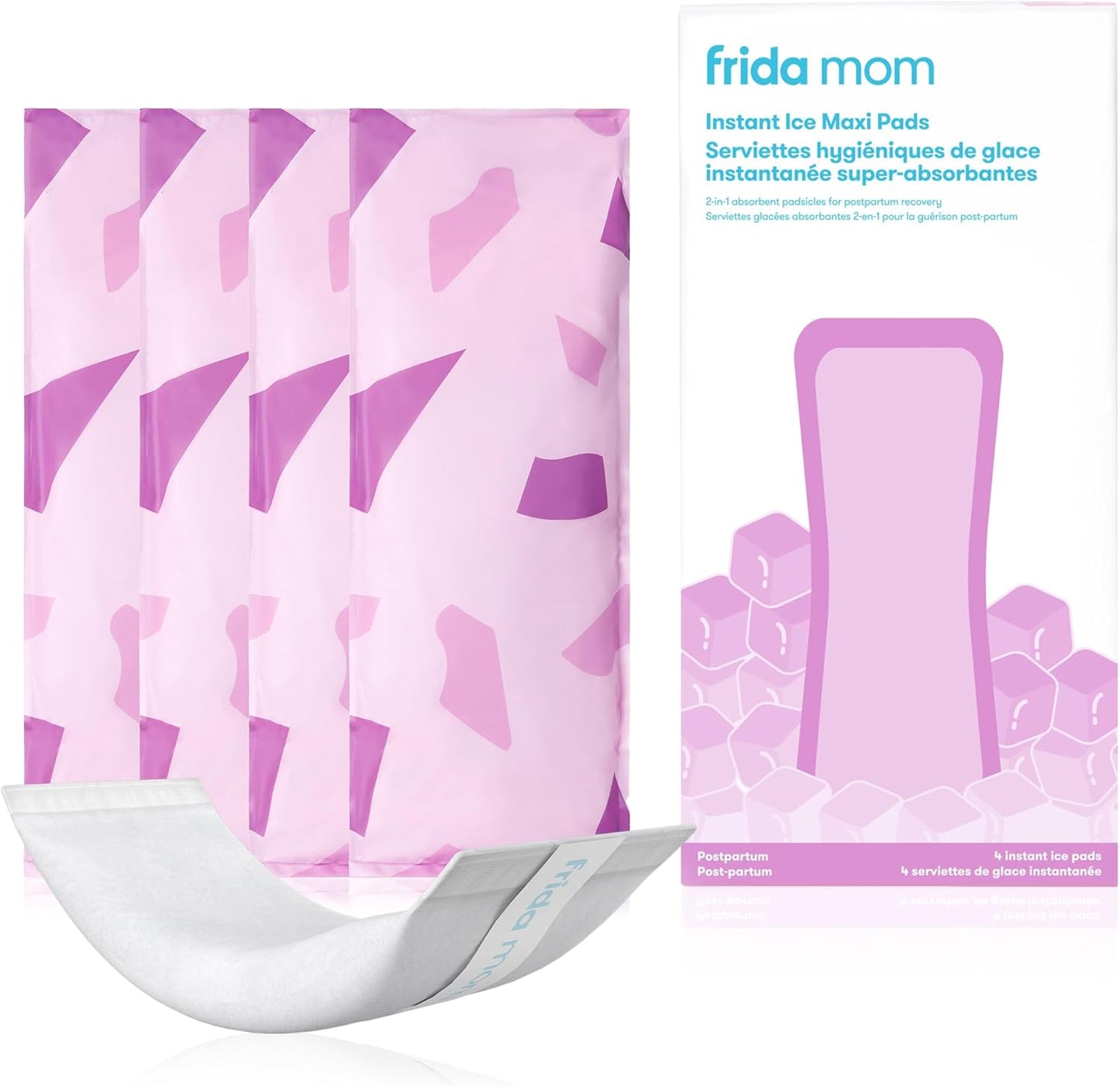 Frida Mom 二合一产后卫生巾，吸水会阴冰垫，速效冷疗包和产妇卫生巾合一，4 片