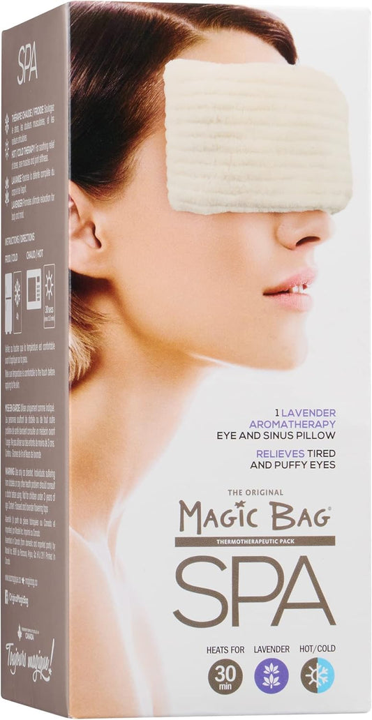 魔法袋薰衣草香薰眼部和鼻窦枕 - 放松的水疗体验，有机成分，多功能冷热疗法，豪华舒适，环保设计，加拿大卫生部注册