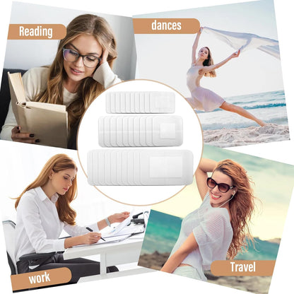 Fiohiros 30PCS Castor Oil Patches Set, Portable Anti-Leak Castor Oil Pack Wrap, Self-Adhesive Castor Oil Belly Button Patch, Breathable Soft Non-Woven for Women