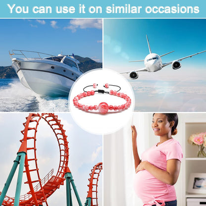 Sureio 6 件組暈車手環 防噁心可調式腕帶 適用於遊輪暈船必備 成人