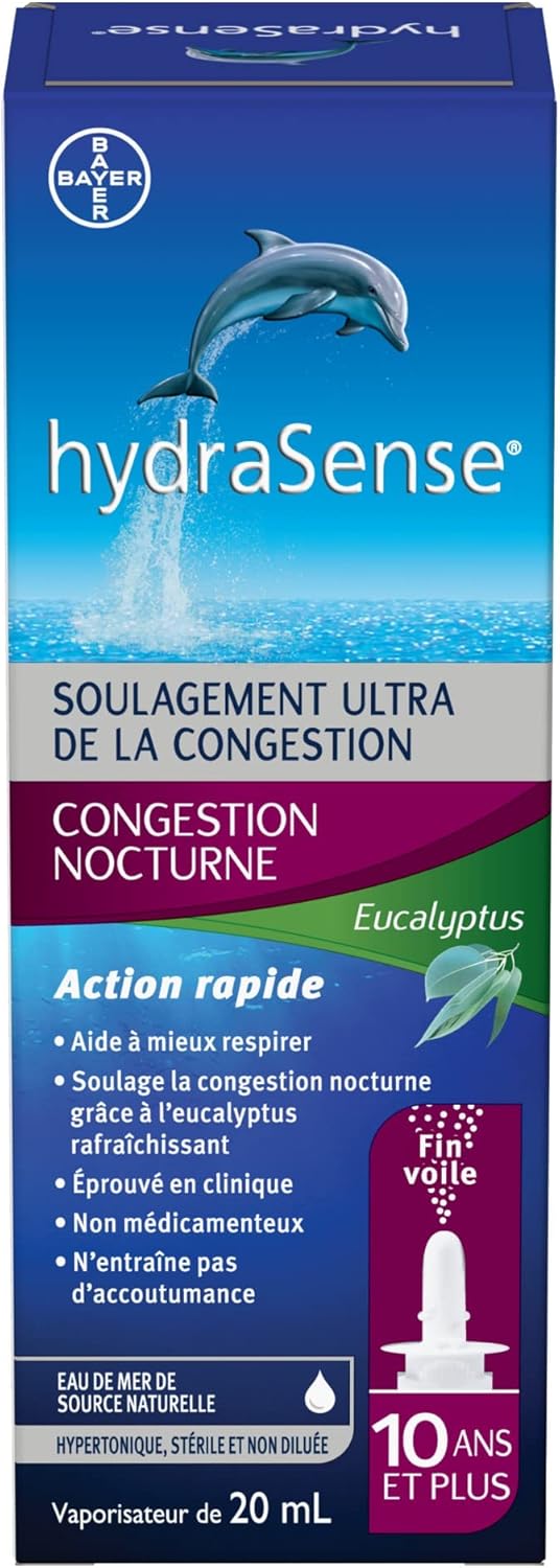 HydraSense 桉树鼻喷雾剂，专业鼻腔护理，含清爽桉树和薄荷，20 毫升