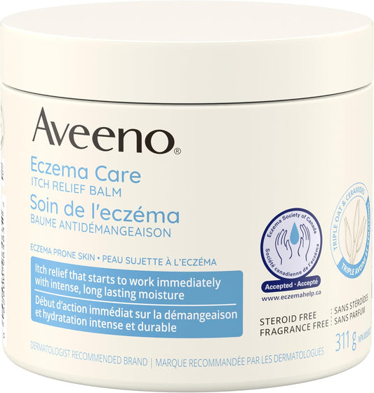Aveeno 湿疹护理止痒膏，敏感肌肤适用，不含防腐剂，无香精，311 克