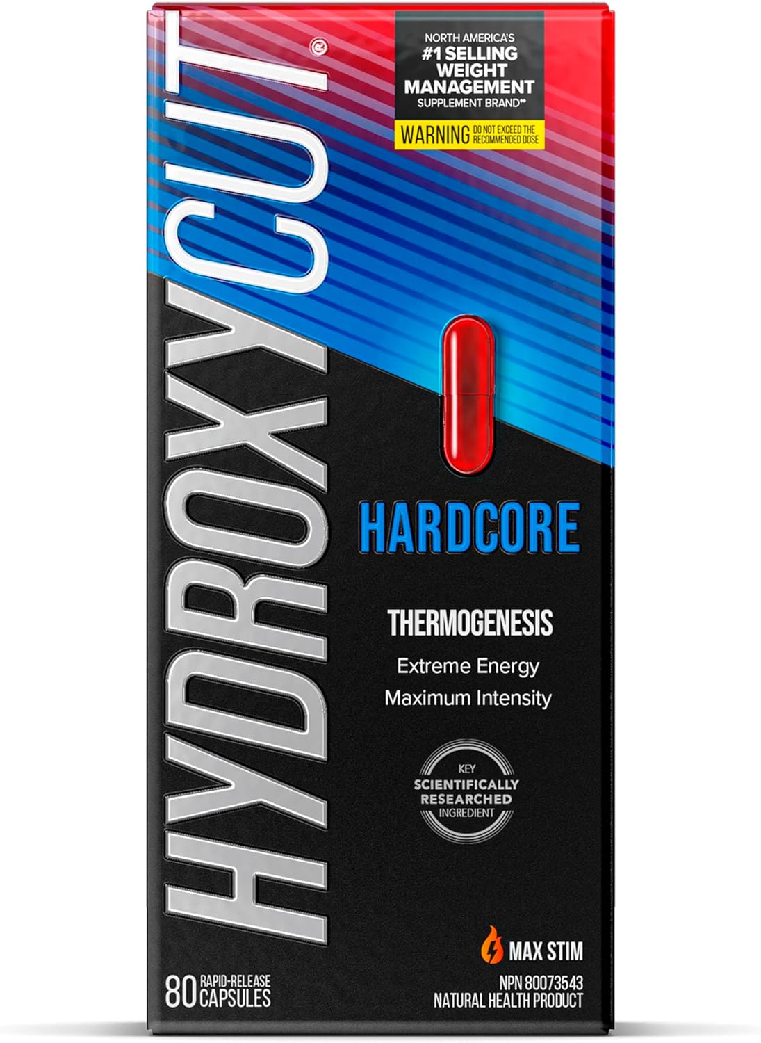 Hydroxycut 男女通用减肥药，Hydroxycut Hardcore，减肥补充剂，减肥能量丸，减肥代谢促进剂，减肥能量补充剂，80 粒装