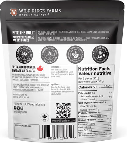 Wild Ridge Farms 碎黑胡椒牛肉乾，硬木煙熏，加拿大製造