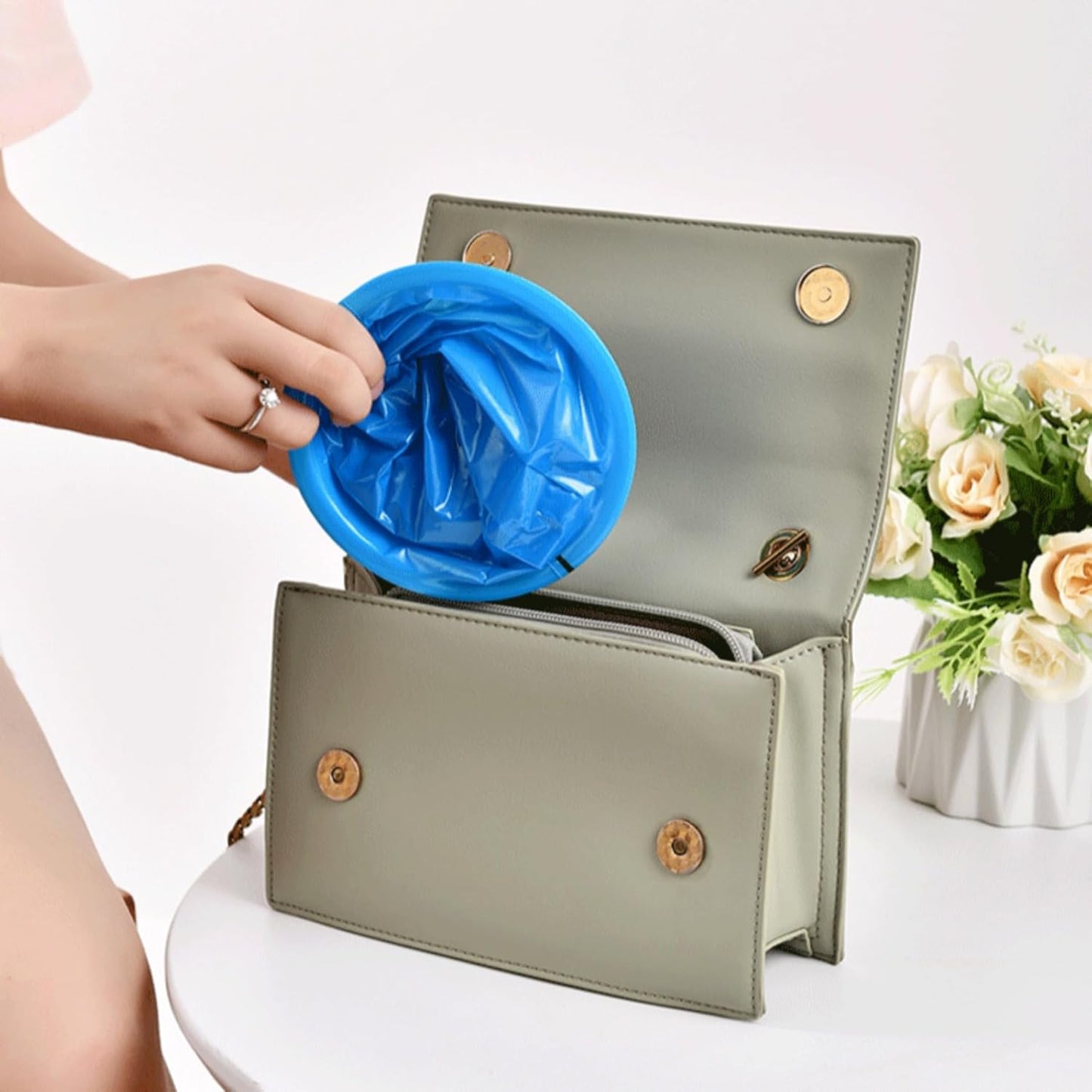 HOIRIX 30個裝一次性嘔吐袋，手提嘔吐袋，1000毫升防漏嘔吐袋，適用於旅遊、噁心和汽車（紫色）