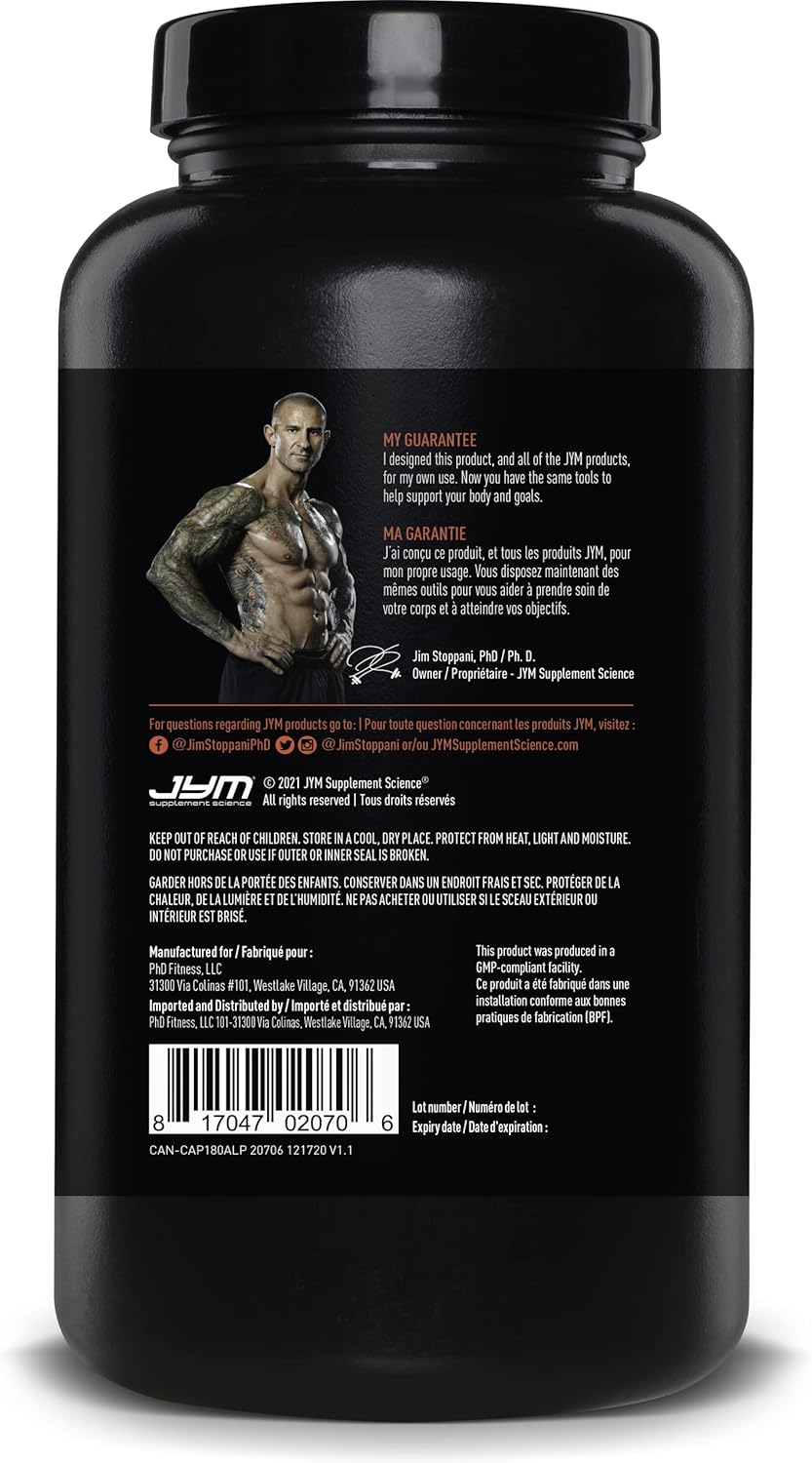 Alpha Jym 180 粒素食胶囊睾酮支持，提高男性表现、能量、力量，促进雌激素和睾酮之间的健康平衡，