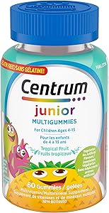 Centrum Junior 熱帶水果複合維生素礦物質補充劑，鳳梨芒果、火龍果、百香果口味，60 粒
