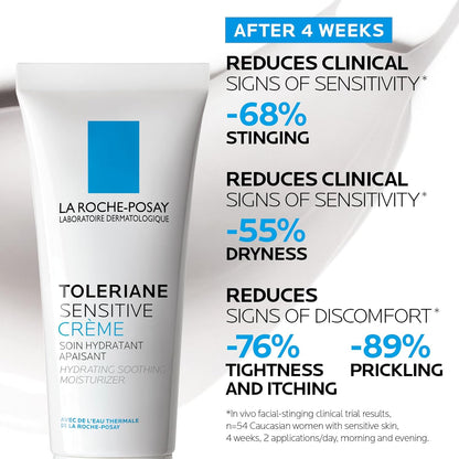 La Roche Posay Face Cream & Body Lotion BUNDLE, Toleriane Sensitive Cream & Lipikar Baume LIGHT AP+M, Hydration for Face & Body, Suitable for Sensitive, Dry to Very Dry Skin, Fragrance-Free