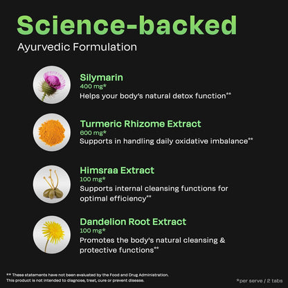 Auric 草本护肝补充剂 | 奶蓟草（水飞蓟素）、姜黄、大蒜、生姜，有益于肝脏健康 | 高级排毒清洁配方，有益于肝脏健康 | 20 片装 | 植物基，无麸质