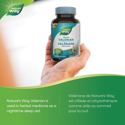 Nature's Way 纈草根萃取 - 夜間睡眠支持 - 纈草補充劑 - 不含明膠，非基因改造 - 90 粒素食膠囊