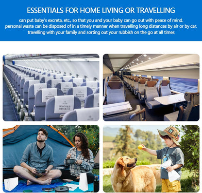 UPIQNG 30Pcs Barf Bags Disposable Vomit Bags Car Puke Bags Throw Up Sick Bags for Travel Motion Sickness Morning Sickness,White