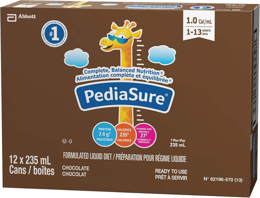 PediaSure, 配方流質飲食，巧克力味，12 粒裝，2820 毫升