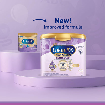 Enfamil A+ NeuroPro Gentlease, Baby Formula, Powder Tub, with Brain Building DHA, 0-12 Months, 553g