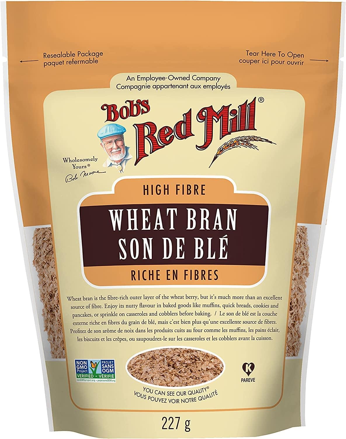 Bob's Red Mill Wheat Bran, 227g (Pack of1)