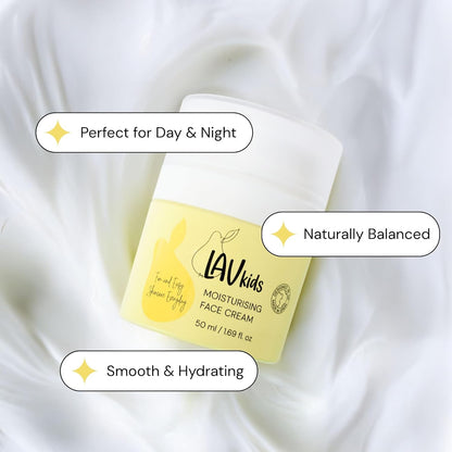 Lav Kids Organic Face Cream, Natural Skincare for Children, Plant-Based Ingredients