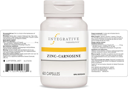 Integrative Therapeutics 鋅肌肽 – 優質鋅補充劑 – 75 毫克鋅肌肽 – 維持身體健康的因素 - PepZin GI – 60 粒膠囊