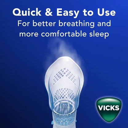 Vicks VIH200CV1 Corded Personal Sinus Steam Inhaler, Non-Medicated Steam Relief for Cough and Nasal Congestion from Colds, Seasonal Allergies and Sinusitis