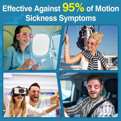 Hion 2 副成人防暈動病智慧眼鏡，超輕便攜式緩解噁心液體眼鏡，暈車暈機暈船眼鏡，旅行/巡航必備品