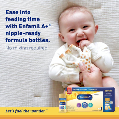 Enfamil A+ Baby Formula, with Brain Building DHA, Concentrated Liquid, Age 0-12 Months, 385mL x 12 Cans