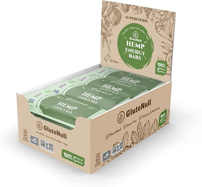 Glutenull Bakery Individually Wrapped Gluten-Free Breakfast Energy Bar, Raw Hemp, 12 Count