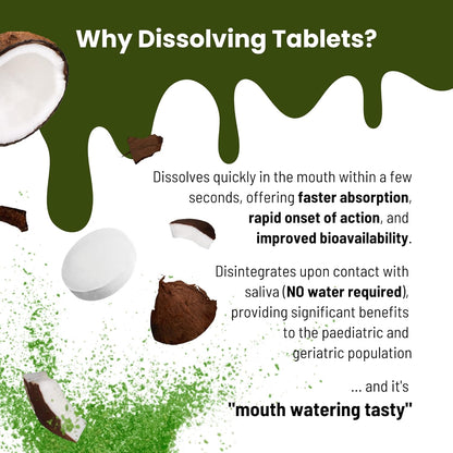 Nutrameltz 维生素 K2 100 微克 - 维生素 K2 作为 MK7 补充剂，用于强化牙齿、骨骼、促进心脏健康，速溶片，用于治疗维生素 K2 缺乏症 - 椰子味（60 片）