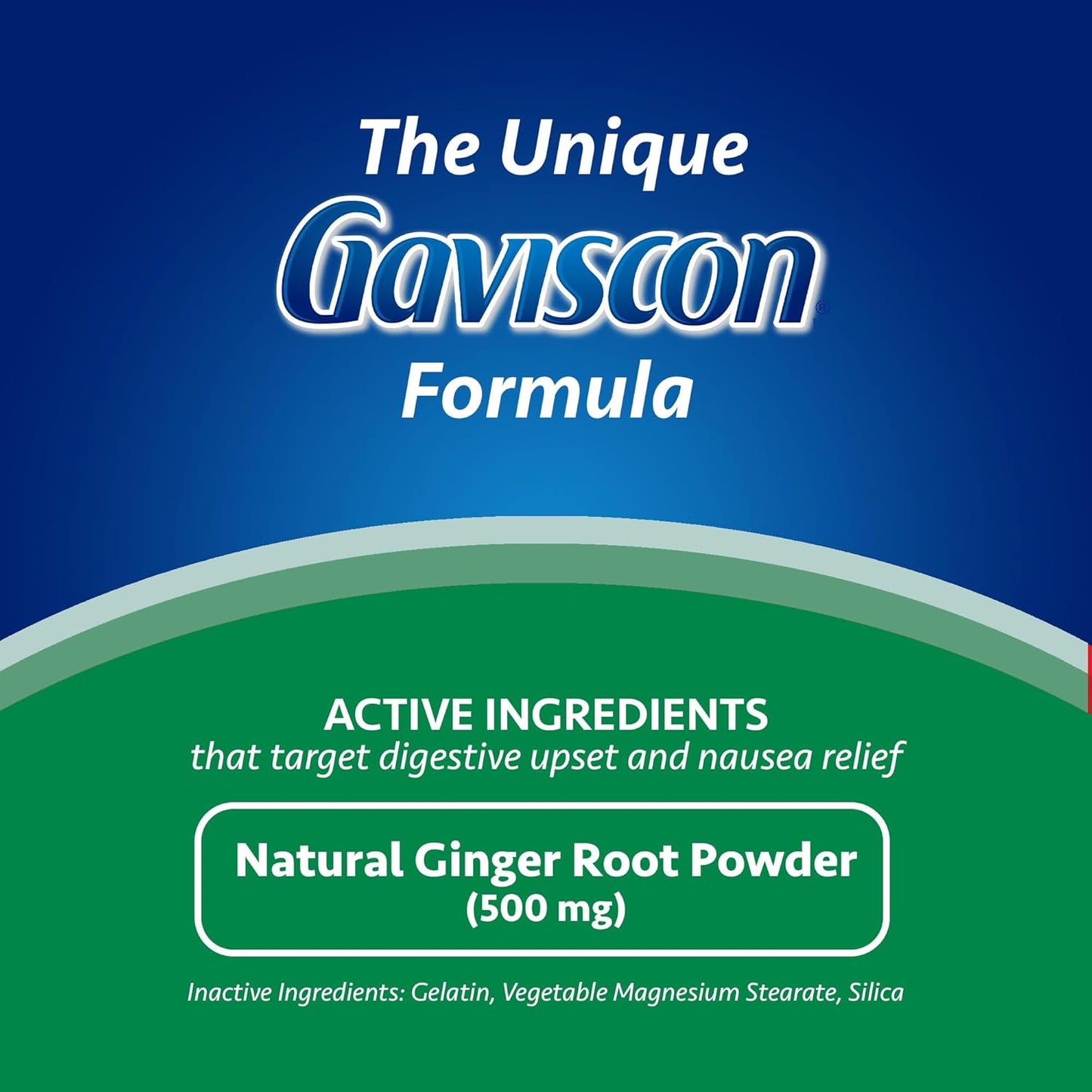 Gaviscon 抗噁心生薑膠囊 - 18 粒 - 緩解噁心、促進消化的片劑，天然生薑 - 不含鋁、乳糖和麩質