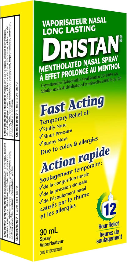 Dristan 持久薄荷喷雾 30ml，透明