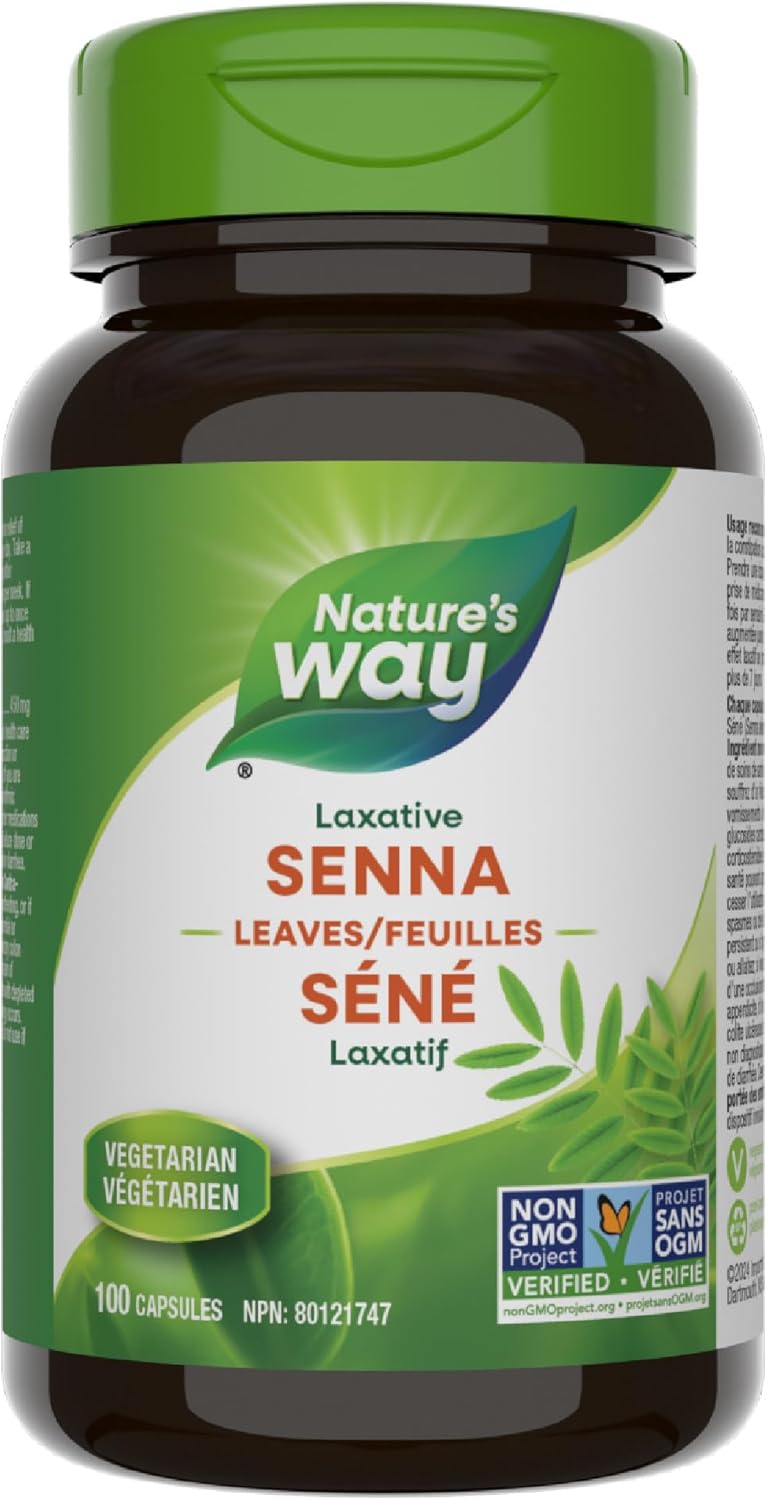 Nature’s Way 番泻叶 - 草本刺激性泻药 - 非转基因 - 100 粒素食胶囊