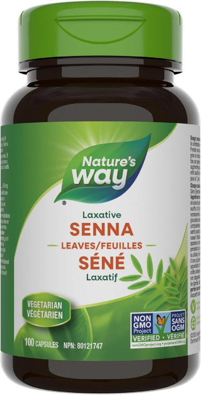 Nature’s Way 番泻叶 - 草本刺激性泻药 - 非转基因 - 100 粒素食胶囊