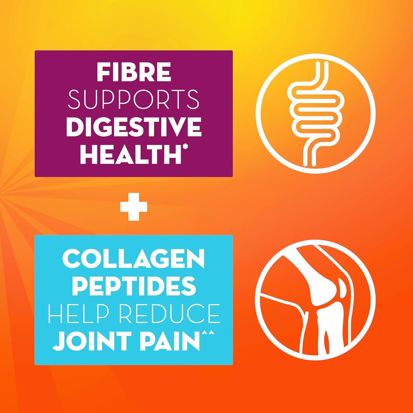 Metamucil Daily Fibre + Collagen Peptides, Psyllium Husk Powder, Plant Based Sugar-Free with Stevia, Orange Flavoured, 60 Servings (564 g)