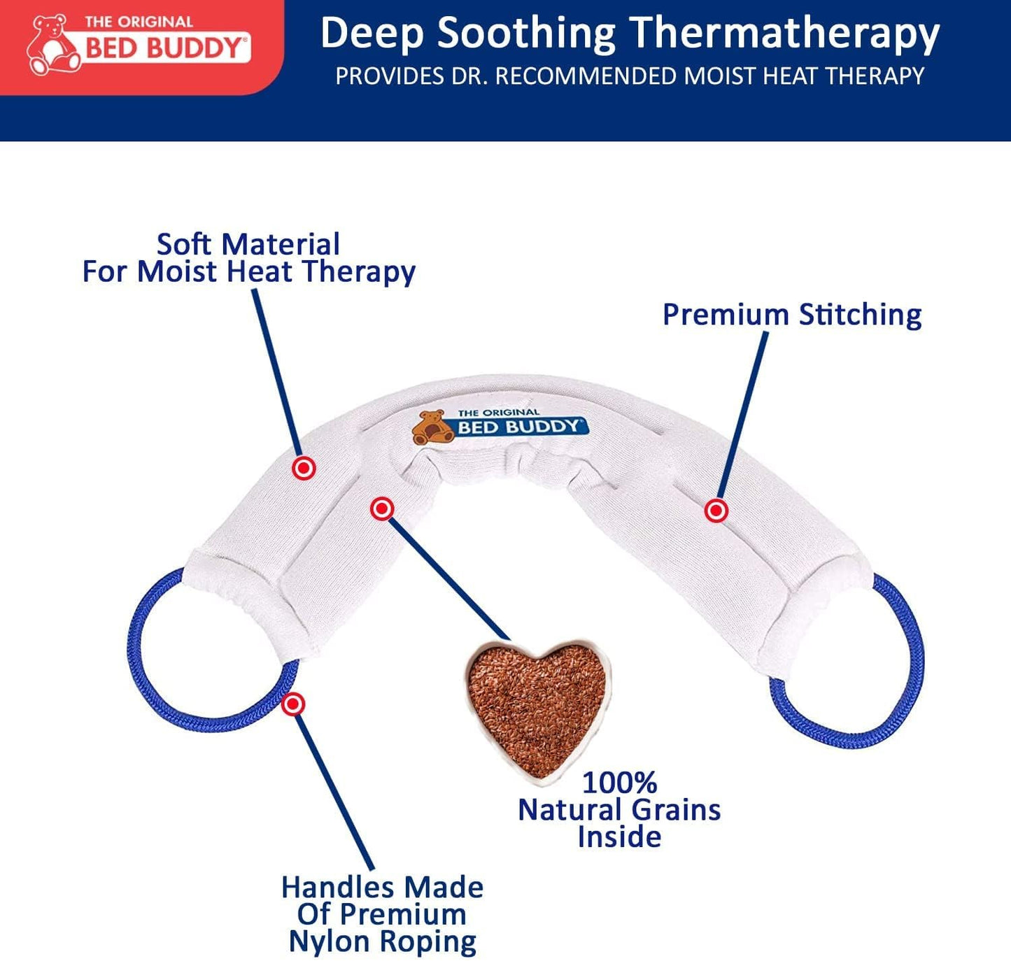 Bed Buddy Heat Pad and Cooling Neck Wrap, 3 Pack - Microwave Heating Pad for Sore Muscles, Cold Wrap Pack for Aches and Pain, Neck Wrap, Heat Pack