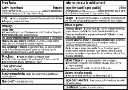Cepacol Sensations，快速有效缓解咽喉痛、鼻塞，16 片装