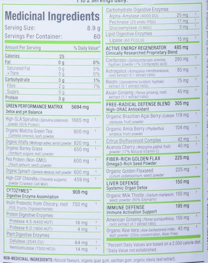 ALLMAX NUTRITION - CytoGreens - Superfood - Acai Berry Green Tea - 60 serving - 535g