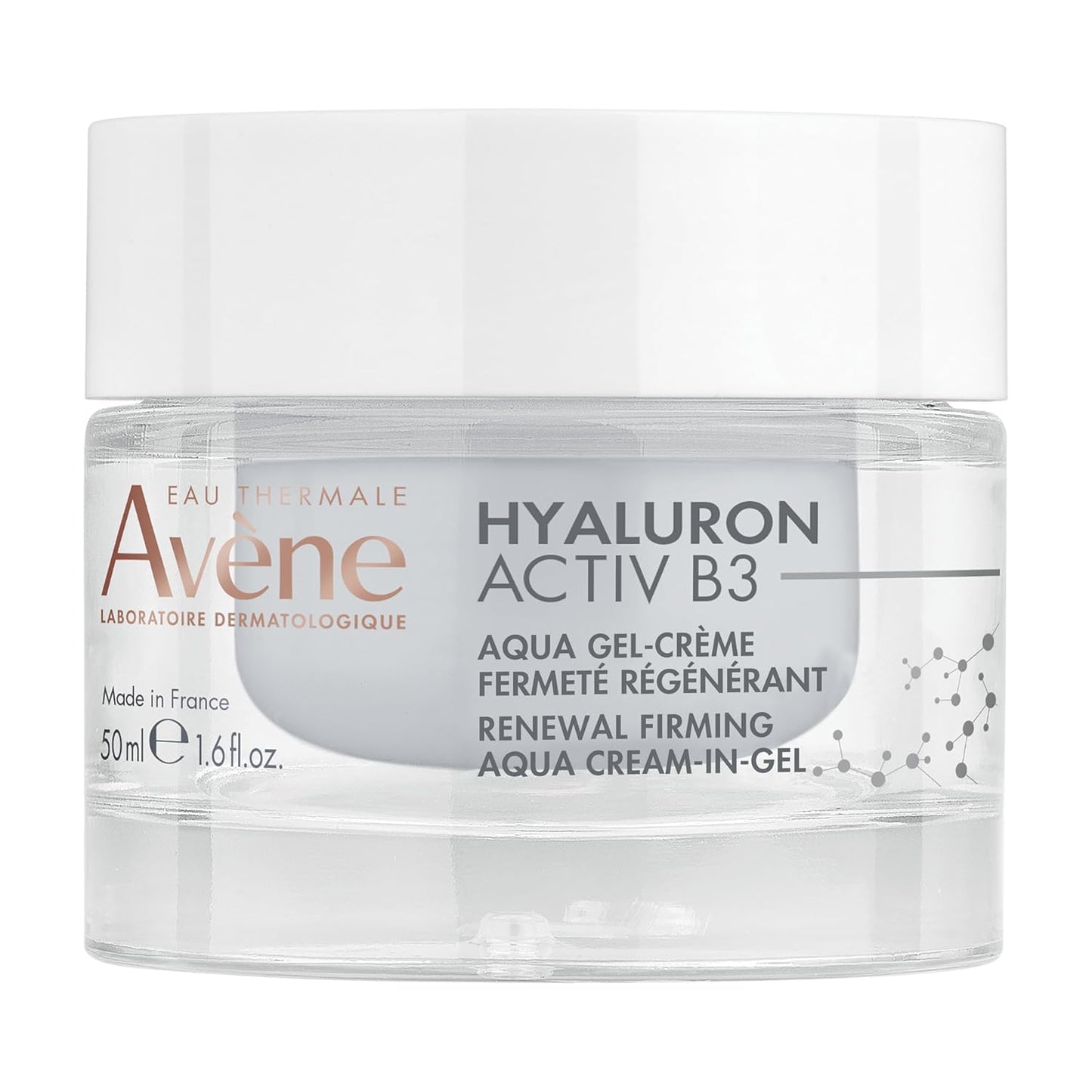 Eau Thermale Avène Hyaluron Activ B3 煥膚緊緻水潤凝霜，針對老化肌膚和皺紋，含透明質酸和煙酰胺