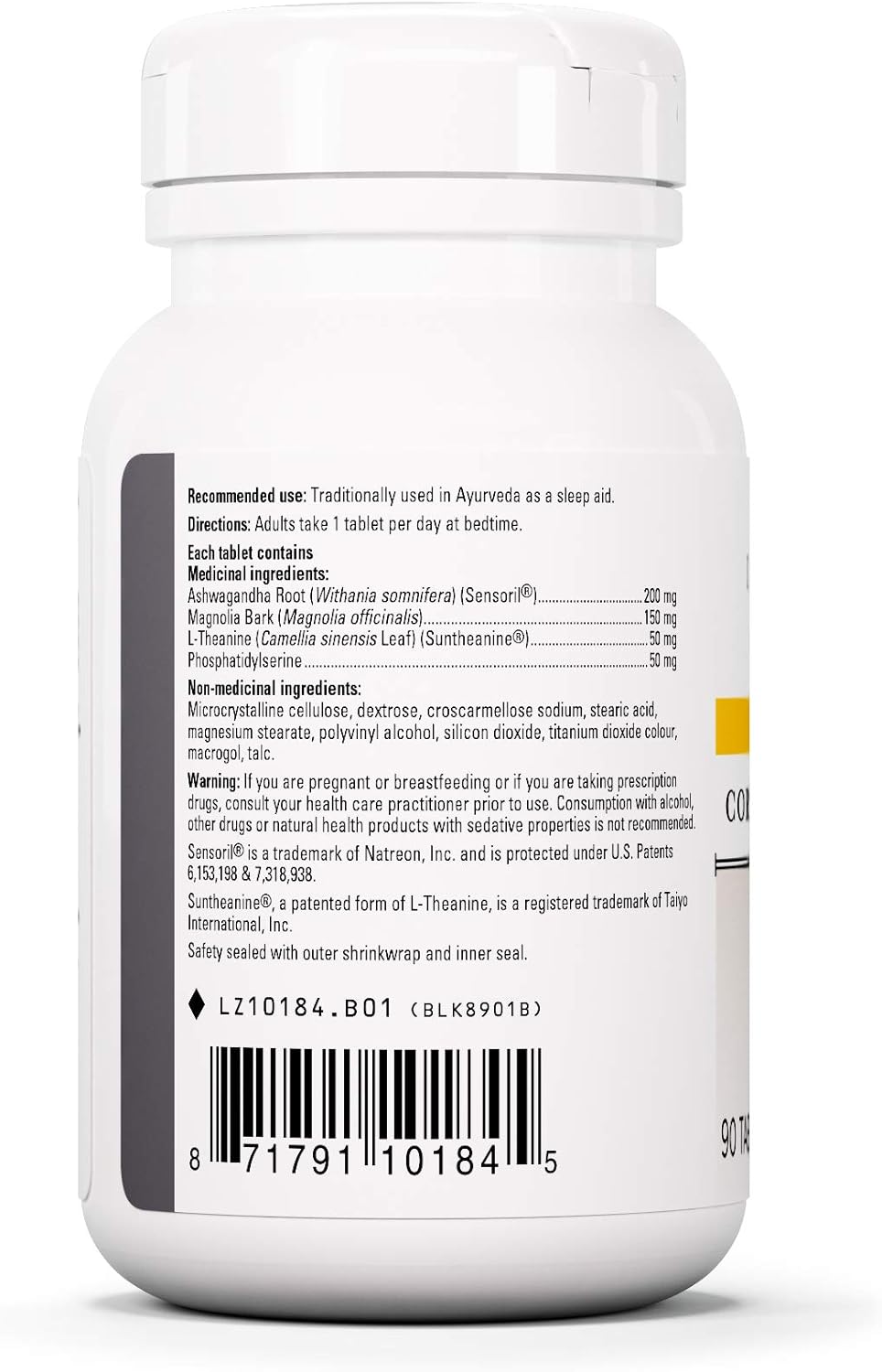 皮质醇管理器 - 综合治疗压力和睡眠支持补充剂套装 | 南非醉茄、木兰和 L-茶氨酸