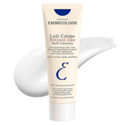 Embryolisse Lait-Crème Retinol Alternative Anti-Aging Face Moisturizer & Makeup Primer for Normal to Sensitive Skin. Reduces Fine Lines, Wrinkles & Puffiness, 75 ml.