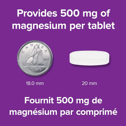 Webber Naturals 鎂 500 毫克，60 片，增強吸收礦物質，支持骨骼和肌肉功能，純素食