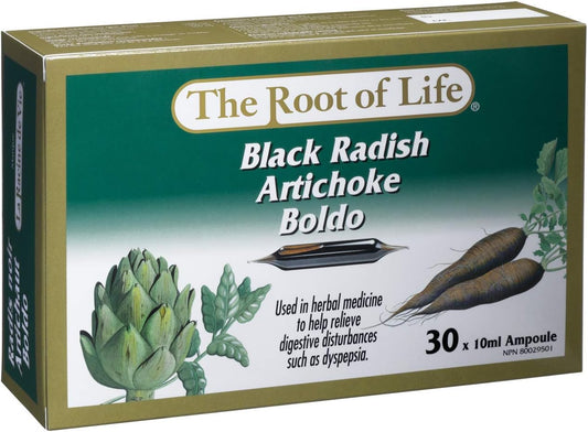 Root Of Life/ La Racine De Vie 黑萝卜朝鲜蓟 Boldo（30 支安瓿）30 支