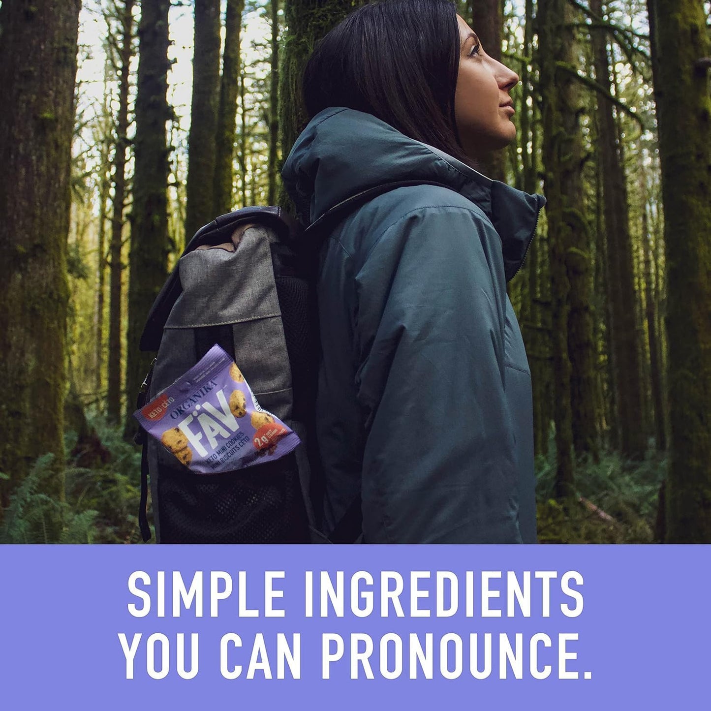 Organika Fav Keto 迷你饼干 - 肉桂糖饼干 - 健康、低碳水化合物、无负担零食 | 胶原蛋白 + 4 克蛋白质，生酮友好，无麸质，30 克 x 12 袋