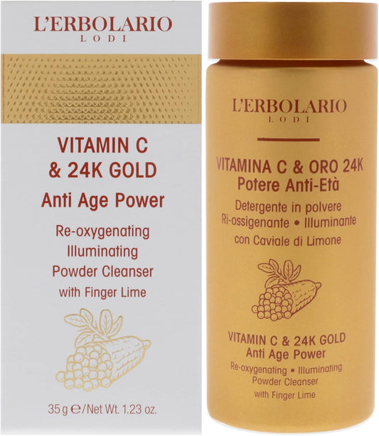 LErbolario VitaminC And 24K Gold Anti-Age Power Cleanser Women 1.23 oz
