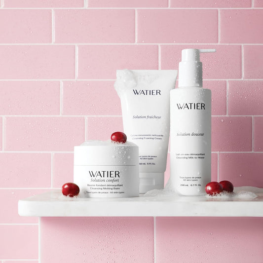 Watier Solution Fraîcheur Cleansing Foaming Cream, Cleanses, Purifies & Soothes, with Canadian Cranberries & Moringa Extract, Vegan, Paraben-Free, 150 mL